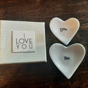 East of India 'Love You' Mini Stacking Hearts